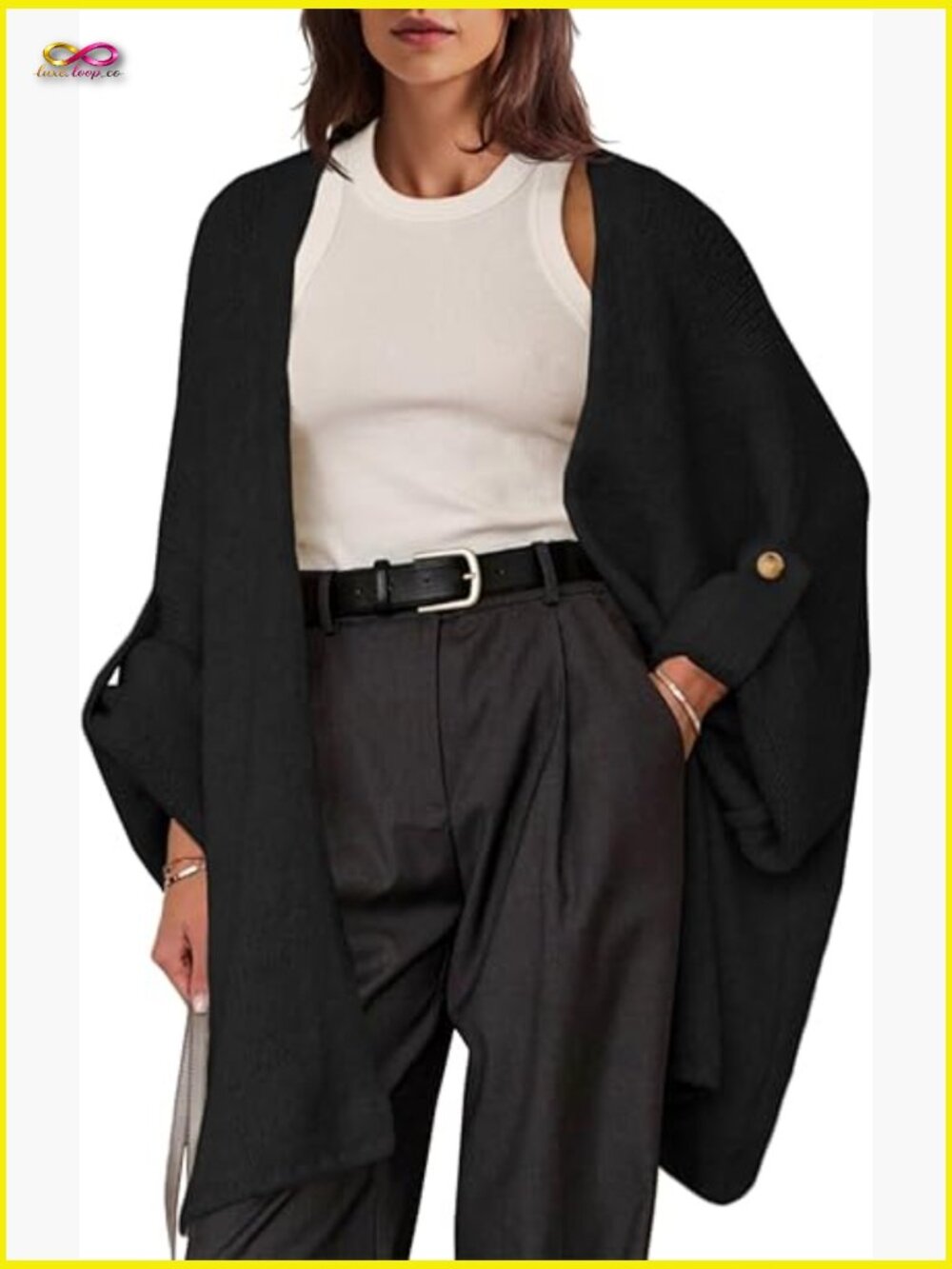 Oversized Long Cardigan Sweater Chunky Knit Open Front Slouchy Fall Trendy Coat